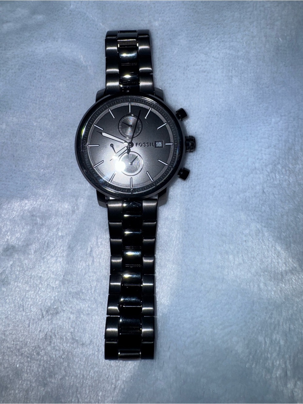 Fossil Men's Gunmetal Stainless Steel Chronograph Watch